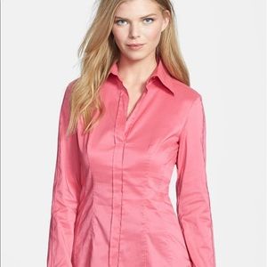 Hugo Boss Bashina Pink Stretch Cotton shirt
